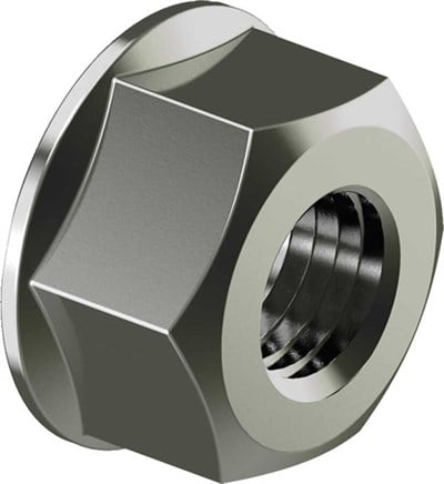M 4 INOX Flanşlı Somun A2 304 DIN 6923