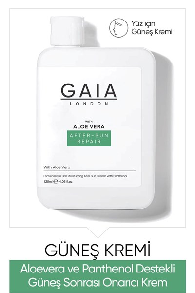Güneş Sonrası Aloe Veralı, Kızarıklığa, Soyulmaya, Pul Pul Dökülmeye Karşı 120ml Krem Jel