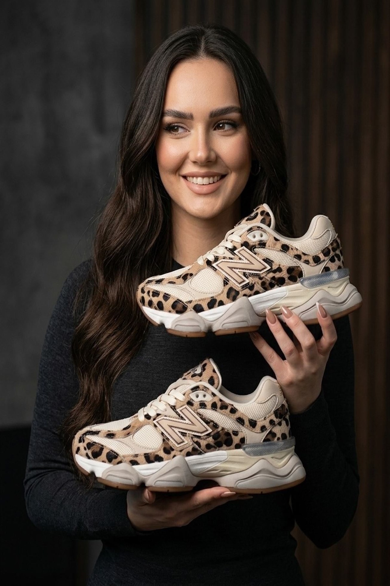 New Balance 9060 Leopar Desenli Kadın Spor Ayakkabı