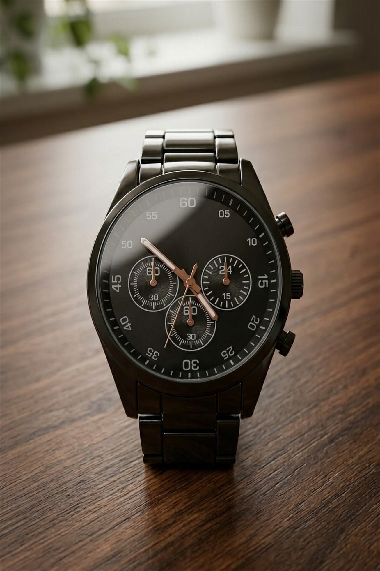 Siyah Gold Unısex Kol Saati