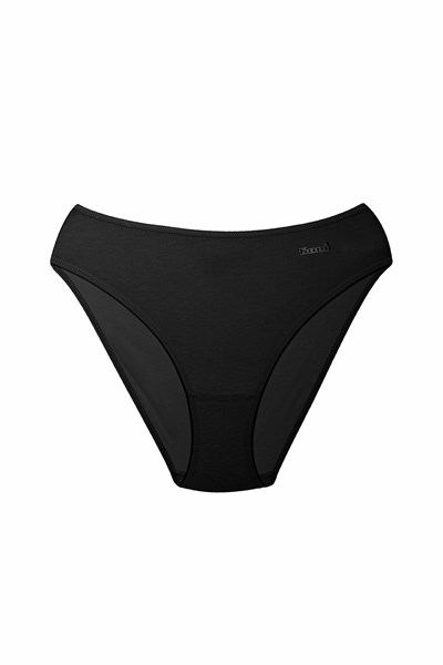 Kom Kadın Basic 5 li Slip Modal Külot Siyah
