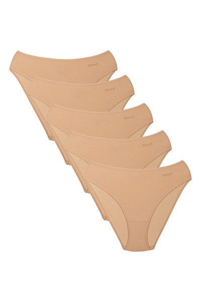 Kom Kadın Basic 5 li Slip Modal Külot Ten