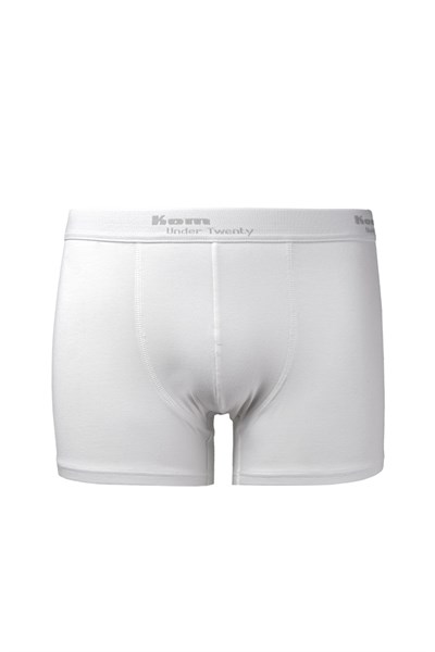 Kom Modal-Pamuk 3 lü Erkek nTtight Boxer Beyaz