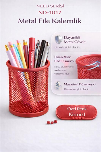 Need Metal File Kalemlik Kırmızı ND-1017