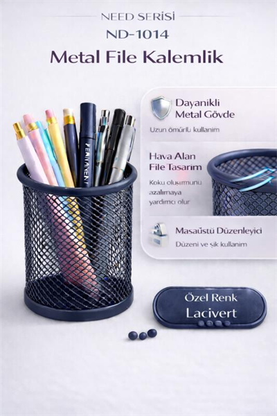 Need Metal File Kalemlik Lacivert ND-1014