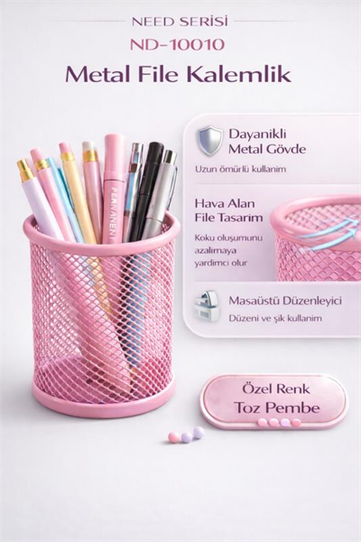 Need Metal File Kalemlik Toz Pembe ND-10010