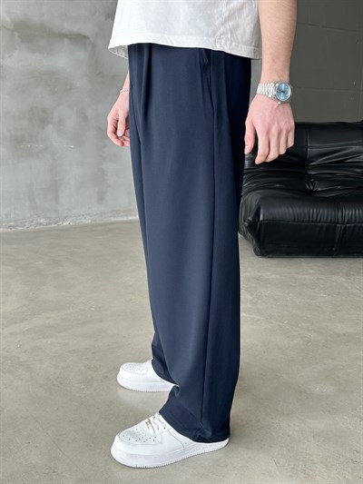 Extra Baggy Kumaş Pantolon Lacivert