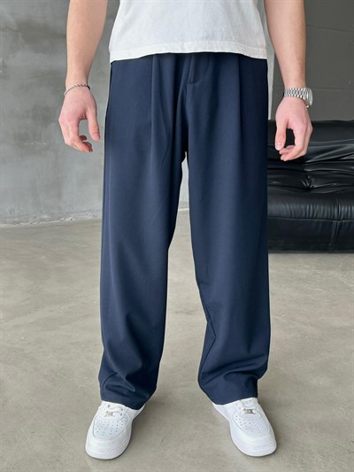 Extra Baggy Kumaş Pantolon Lacivert