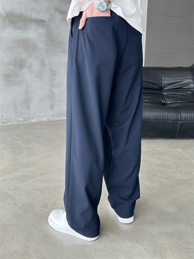 Extra Baggy Kumaş Pantolon Lacivert