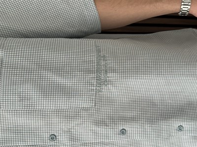 Barmodern Nakışlı Oversize Gömlek Açık Mavi