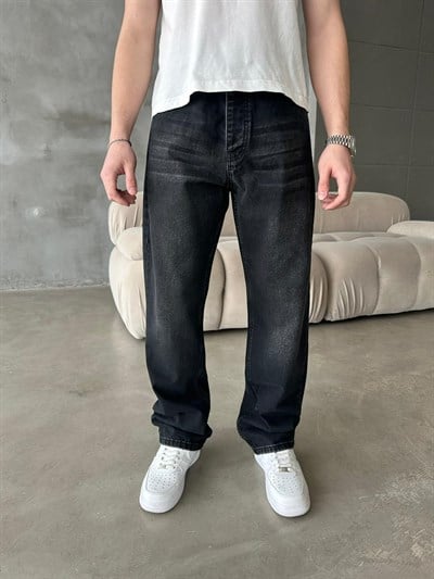 Eskitmeli Regular Jean Siyah