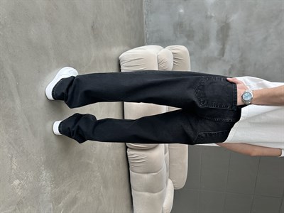 Eskitmeli Regular Jean Siyah