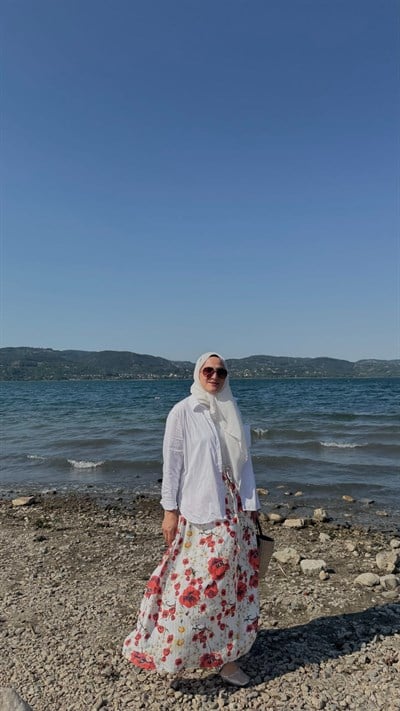 Çiçek Desenli Raşel Etek