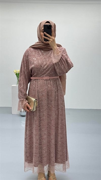 Dantel Elbise | Pembe