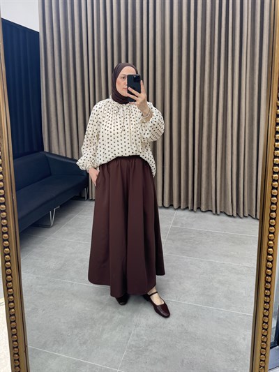 Etekli pantolon /KAHVE