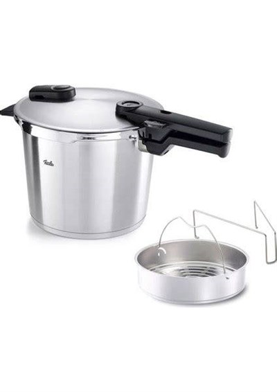 Fissler Vitaquick Premium Buhar Aparatlı 8 lt Düdüklü Tencere