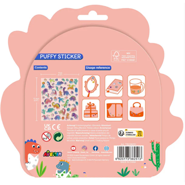 Avenir Kabartmalı Çıkartmalar - Dino