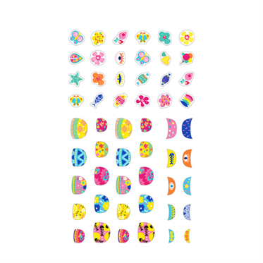 Avenir Simli Tırnak Çıkartmaları - Flower