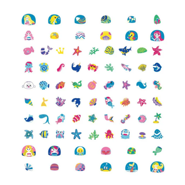 Avenir Simli Tırnak Çıkartmaları - Ocean