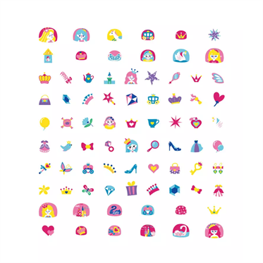 Avenir Simli Tırnak Çıkartmaları - Princess