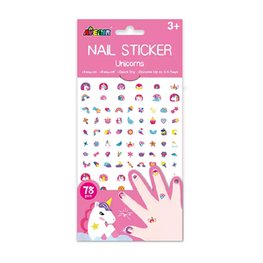 Avenir Simli Tırnak Çıkartmaları - Unicorns