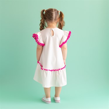 Bebeğim ve Ben Elbise - Ekru Pommy