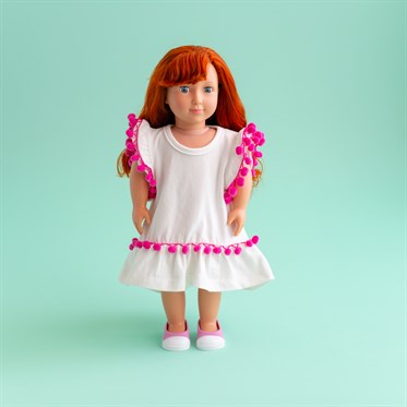 Bebeğim ve Ben Elbise - Ekru Pommy