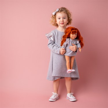 Bebeğim ve Ben Elbise - Gri