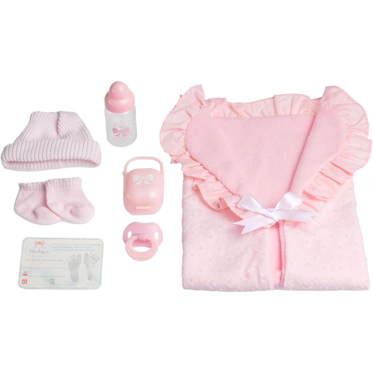 Berenguer Gerçekçi Yenidoğan Oyuncak Bebek 39 cm ve Pembe Kundak Seti
