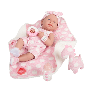 Berenguer Gerçekçi Yenidoğan Oyuncak Kız Bebek 38 cm - Pembe Dinozor