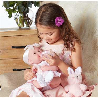 Berenguer Gerçekçi Yenidoğan Oyuncak Kız Bebek 38 cm ve Pembe Tavşan