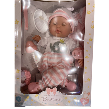 Berenguer Oyuncak Bebek 38 cm - Pembe ve Aksesuar Seti