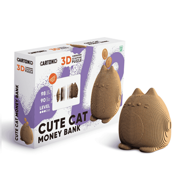 Cartonic 3D Puzzle - CUTE CAT MONEY BANK