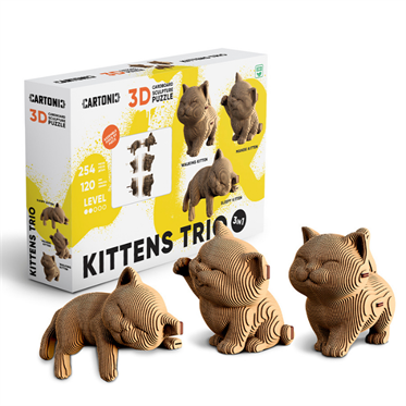 Cartonic 3D Puzzle - KITTENS TRIO