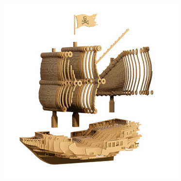 Cartonic 3D Puzzle - PIRATE SHIP