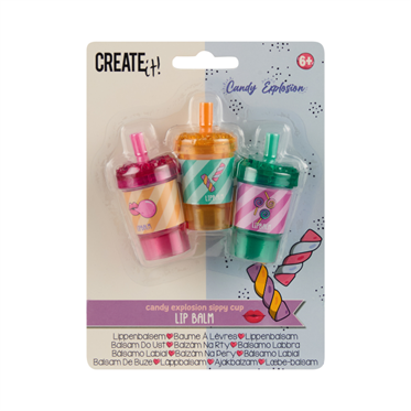 Create It Dudak Balmı Seti - Pipetli Bardaklar - Candy Explosion