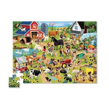 Crocodile Creek Dekoratif Puzzle - 48 Parça - Çiftlik