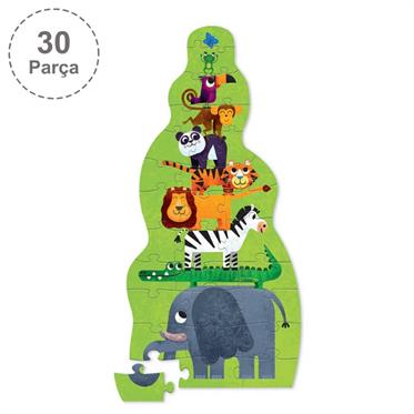 Crocodile Creek Dev Kule Puzzle - 30 Parça - Orman