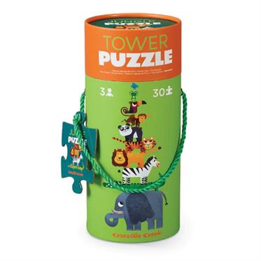 Crocodile Creek Dev Kule Puzzle - 30 Parça - Orman