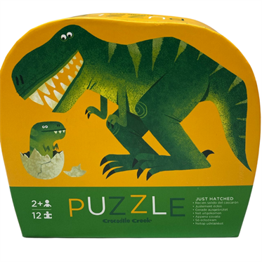 Crocodile Creek  Mini Puzzle - 12  Parça - Dinozor Ve Yavrusu