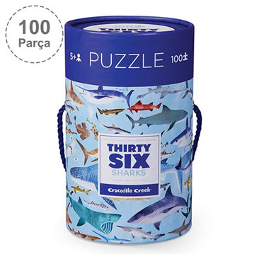 Crocodile Creek Puzzle - 100 Parça - Köpek Balıkları