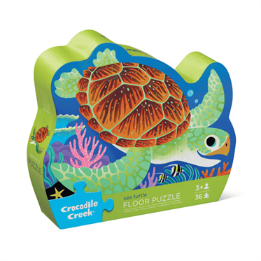 Crocodile Creek Dekoratif Puzzle - 36 Parça - Su Kaplumbağası