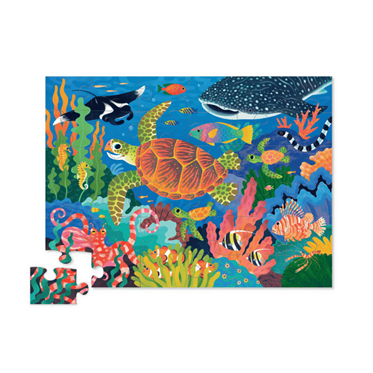 Crocodile Creek Dekoratif Puzzle - 36 Parça - Su Kaplumbağası