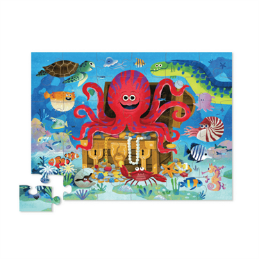 Crocodile Creek Dekoratif Puzzle - 36 Parça - Octopus Treasure