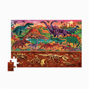 Crocodile Creek Holografik Puzzle - 50 Parça - Dinozorlar