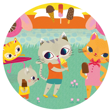 Djeco Dekoratif Puzzle 16 Parça - Ice Cream Truck