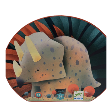 Djeco Dekoratif Puzzle 24 Parça - Teo the Dinosaur