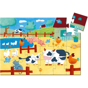 Djeco Dekoratif Puzzle 24 Parça - The Cows On The Farm