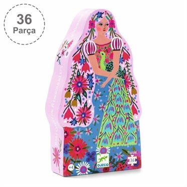 Djeco Dekoratif Puzzle 36 Parça - Princess & Peacock