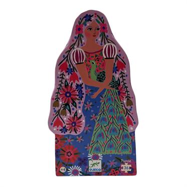 Djeco Dekoratif Puzzle 36 Parça - Princess & Peacock